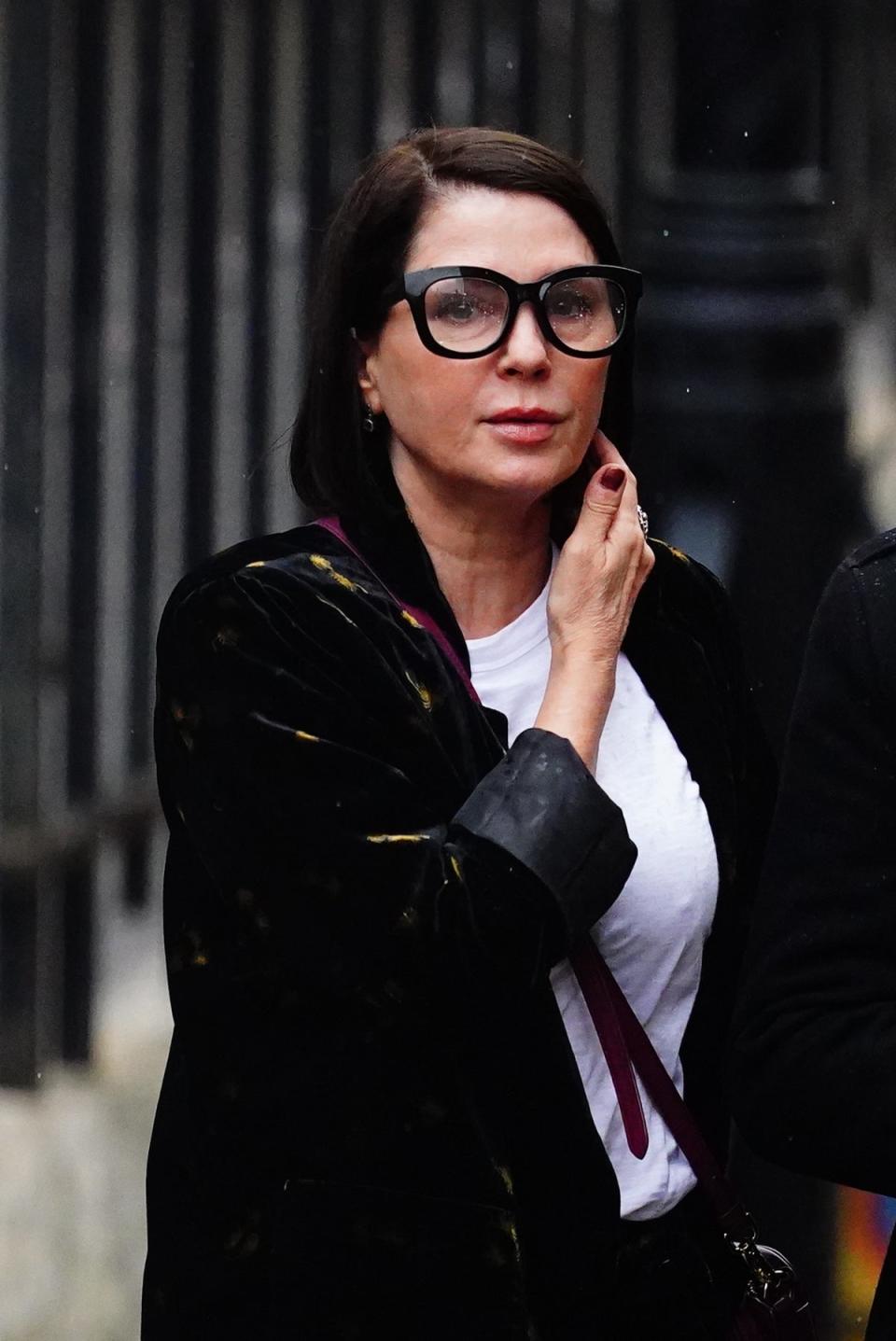 Sadie Frost arrives at the High Court on Wednesday (PA)