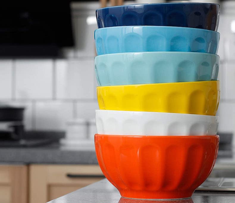 Colorful porcelain bowls