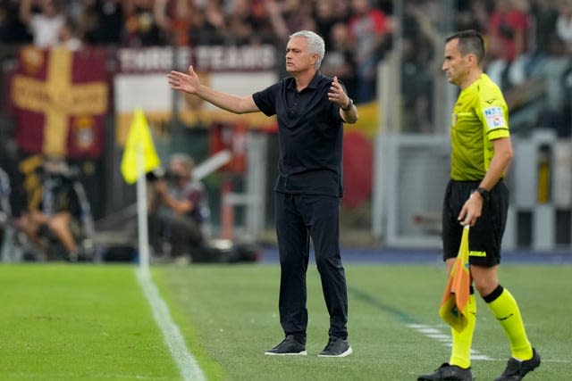 Roma coach Jose Mourinho tasted defeat to Lazio in the Rome derby