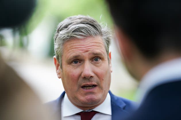 Keir Starmer during the Wakefield by-election campaign. (Photo: Ian Forsyth via Getty Images)