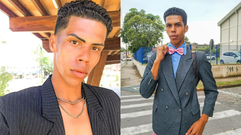 巴西一名年輕男子希望有朝一日可以成為真人版肯尼。（圖／翻攝自IGf@elipe__adam）