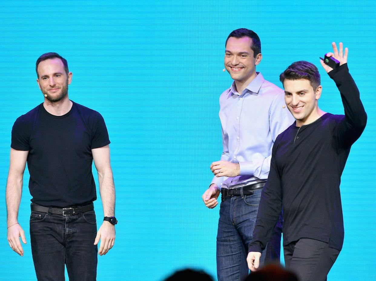 airbnb founders Joe Gebbia Nathan Blecharczyk and CEO Brian Chesky