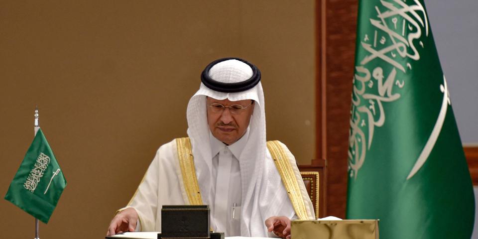Saudi Arabia's energy minister Prince Abdulaziz bin Salman says OPEC+ could slash output further.