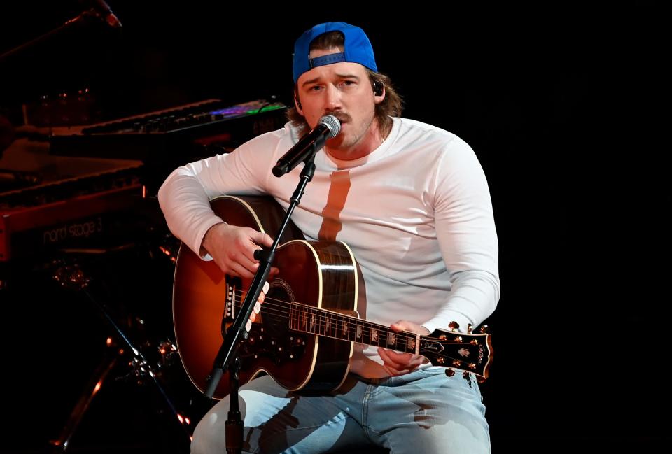 Morgan Wallen performs during his album release show for “One Thing at a Time" at Bridgestone Arena on March 3.