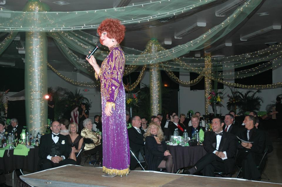 Springfield drag queen Miss Cleo Toris emcees the third annual Black Tie Affair, themed "Copacabana," on Saturday, Nov. 12, 2005 in the Newberry's Building. $16,000 was raised by the fundraiser dinner for AIDS Project of the Ozarks, The GLO Center, PROMO and FOCUS.
