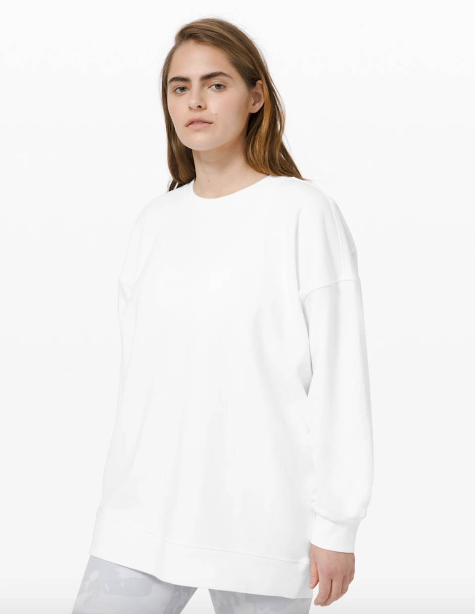 Lululemon Perfectly Oversized Crew in white