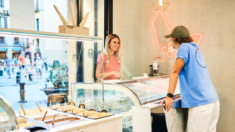 ice cream shop employee