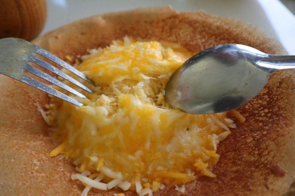 appam aunty - closeup of cheese