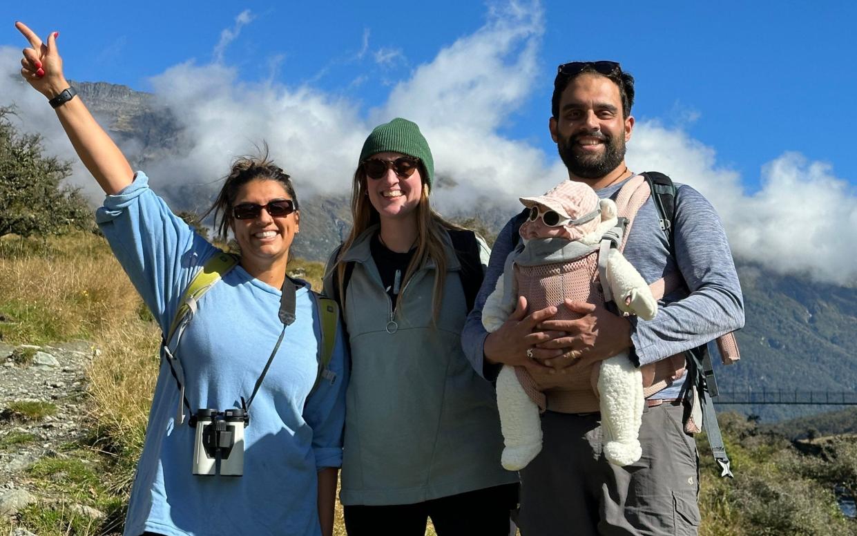 Writer Ash re-visited New Zealand with his wife Dre and their four-month-old daughter Lyra