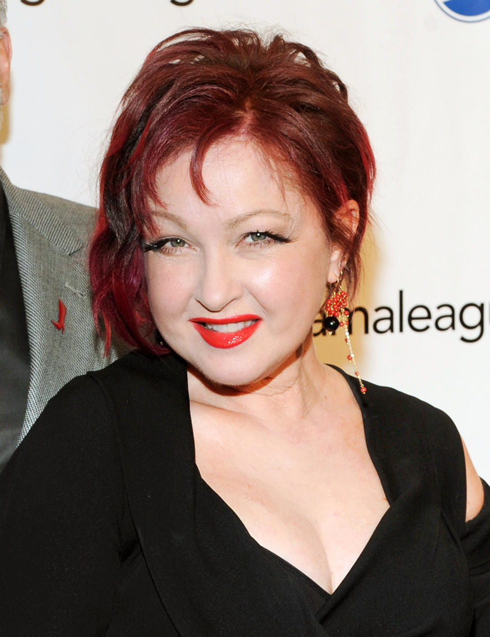 FILE - This May 17, 2013 file photo shows Cyndi Lauper at the 79th Annual Drama League awards at the Marriott Marquis Times Square in New York. More singer-songwriters from the rock and pop world are turning to the stage. Lauper, along with John Mellencamp, Sarah McLachlan, Tori Amos, Edie Brickell, David Byrne, Fatboy Slim, Burt Bacharach, Elvis Costello and The Flaming Lips are making musicals. Lauper's "Kinky Boots," was nominated for a Tony for best musical. (Photo by Evan Agostini/Invision/AP, file)