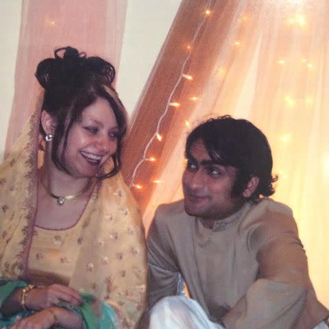 <p>Kumail Nanjiani Instagram</p> Kumail Nanjiani and Emily V. Gordon on their wedding day in 2007.