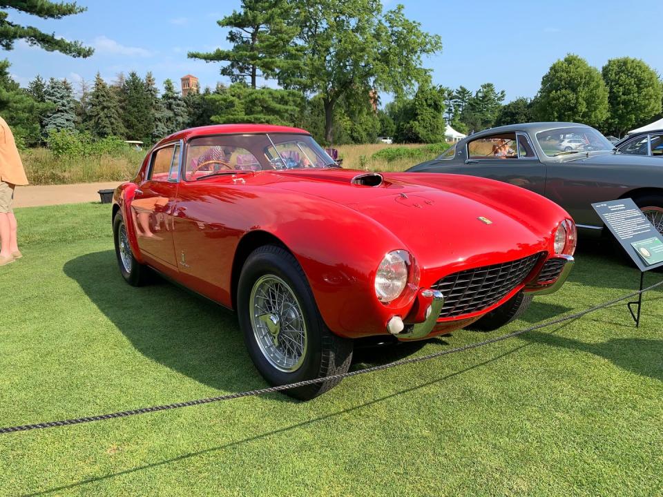<p>This Pininfarina-bodied 375MM caught our eye because of its unique and almost un-Ferrari-like bodywork. It caught the concours judges' eyes, too, because it won overall Best in Show in the foreign category. Just six 375MMs were built with a closed-roof body, and each one is slightly different. This example, the most luxurious of the six, uses actual leather upholstery instead of vinyl. The Ferrari's current owners purchased it in 1969 and have overseen a mechanical rebuild and a paint restoration. Like the other 375MMs, this one has a 4.5-liter V-12 derived from the Grand Prix race cars of the time, and the bodywork and most of the chassis are made from aluminum.<em>—Daniel Golson</em></p>