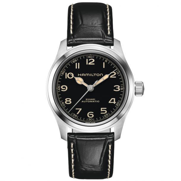 <p><a href="https://go.redirectingat.com?id=74968X1596630&url=https%3A%2F%2Fwww.reeds.com%2Fmen-s-hamilton-khaki-field-murph-automatic-black-leather-strap-limited-edition-watch-38mm-h70405730-plu20306536.html&sref=https%3A%2F%2Fwww.menshealth.com%2Fstyle%2Fg38596438%2Fbest-watches-for-men%2F" rel="nofollow noopener" target="_blank" data-ylk="slk:Shop Now;elm:context_link;itc:0;sec:content-canvas" class="link rapid-noclick-resp">Shop Now</a></p><p>Khaki Field "Murph"</p><p>reeds.com</p><p>$895.00</p>