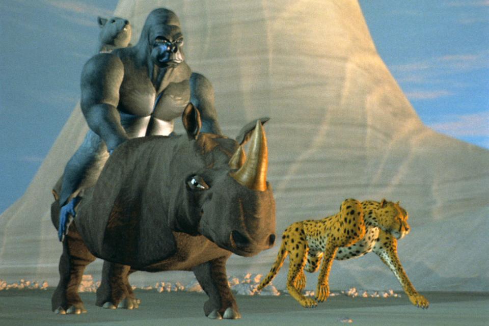 BEAST WARS, (from left): Rattrap, Optimus Primal, Rhinox, Cheetor, 1996-99. © Alliance/Mainframe Ent