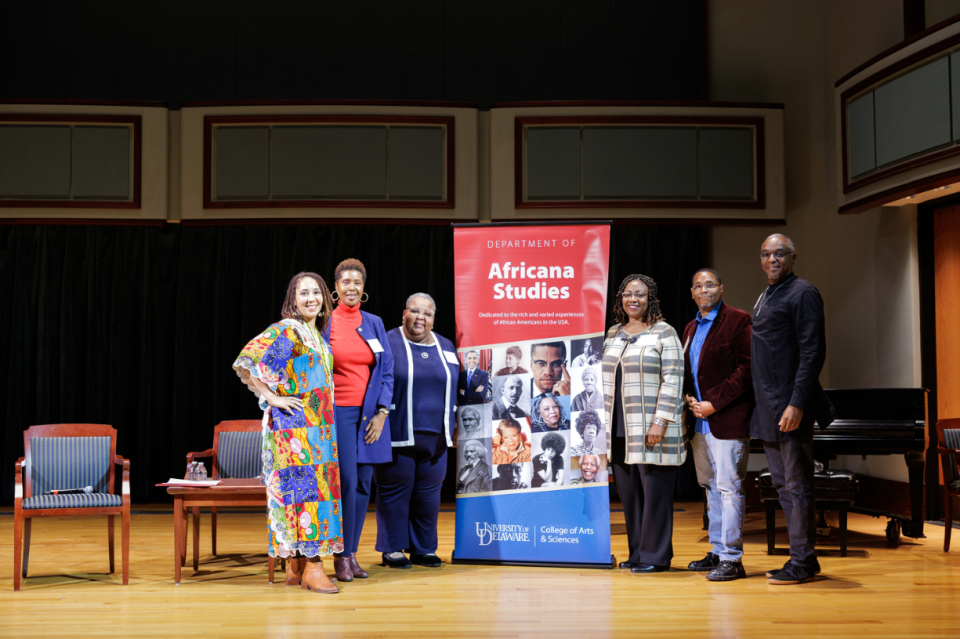 Kimberly Blockett (third from right) is a professor and chair of Africana studies at the University of Delaware.