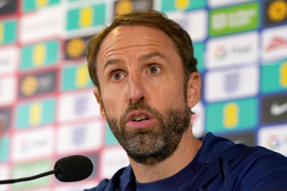 England head coach Gareth Southgate speaking ahead of their Euro 2024 qualifier against Ukraine (PA Wire)