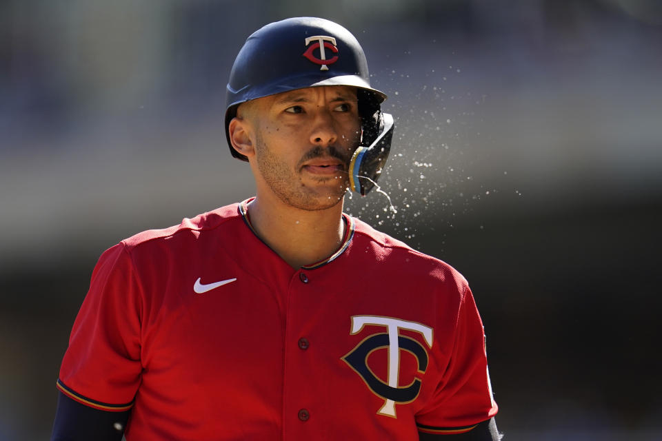 Carlos Correa couldn't keep the Twins afloat in the AL Central after a hot start.  (AP Photo/Abbie Parr)