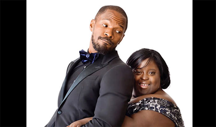 Jamie Foxx con su hermana pequeña