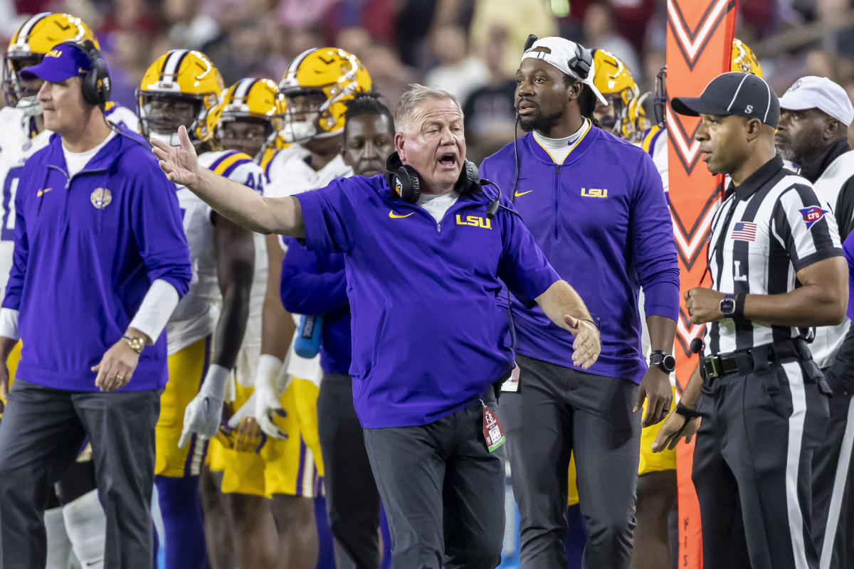 LSU coach Brian Kelly on how to close the gap with Georgia - Yahoo Sports