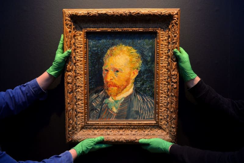 Undated handout photo issued by Museum Wales of Van Gogh's Portrait of the Artist on loan from the Musee D'Orsay, Paris.. Museum Wales/PA Media/dpa