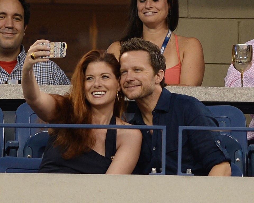 Debra and Will sitting and taking a selfie