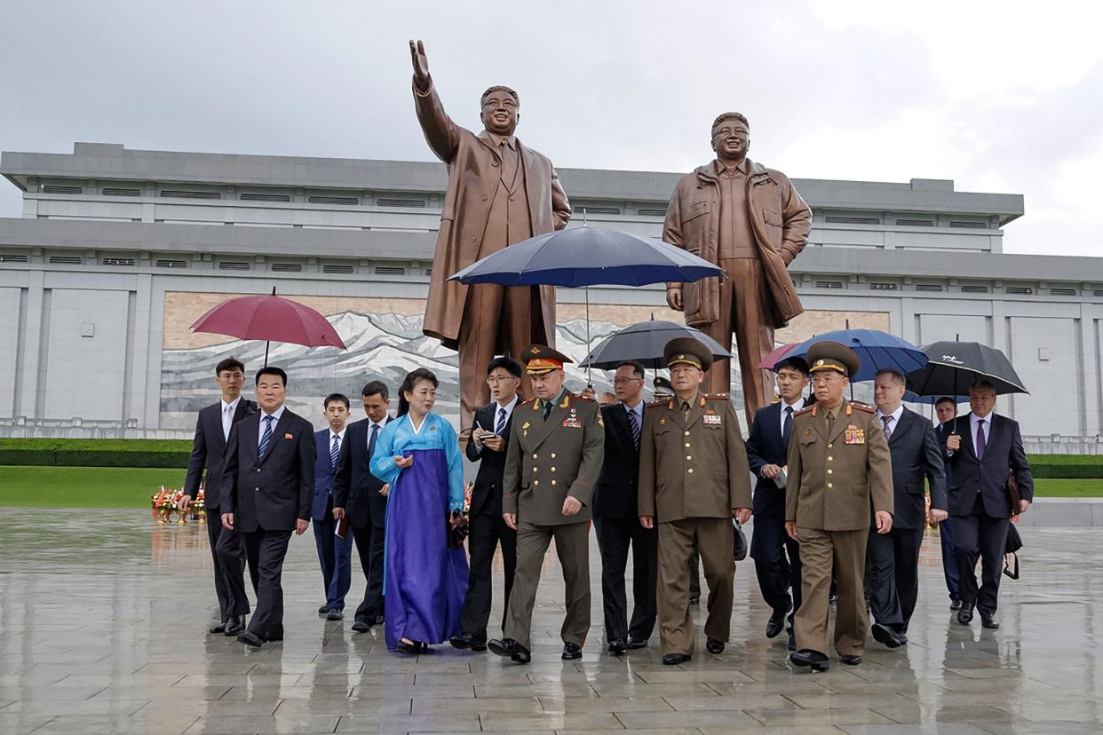 The site plays host to a total 229 figures commemorating the history of North Korea (Russian Defence Ministry/AFP via)