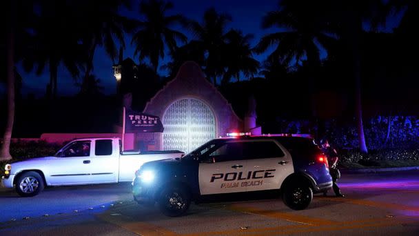 PHOTO: A supporter of former President Donald Trump drives past his Mar-a-Lago estate, Aug. 8, 2022, in Palm Beach, Fla. (Wilfredo Lee/AP, FILE)