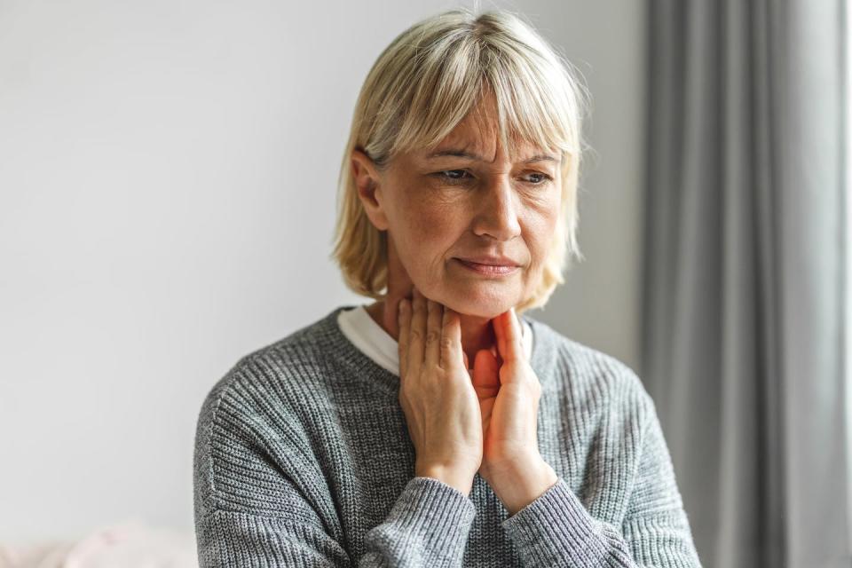 The cancer and its treatment can have major impacts on quality of life. <a href="https://www.shutterstock.com/image-photo/sick-senior-adult-elderly-women-touching-1702347628" rel="nofollow noopener" target="_blank" data-ylk="slk:Shutterstock;elm:context_link;itc:0;sec:content-canvas" class="link ">Shutterstock</a>