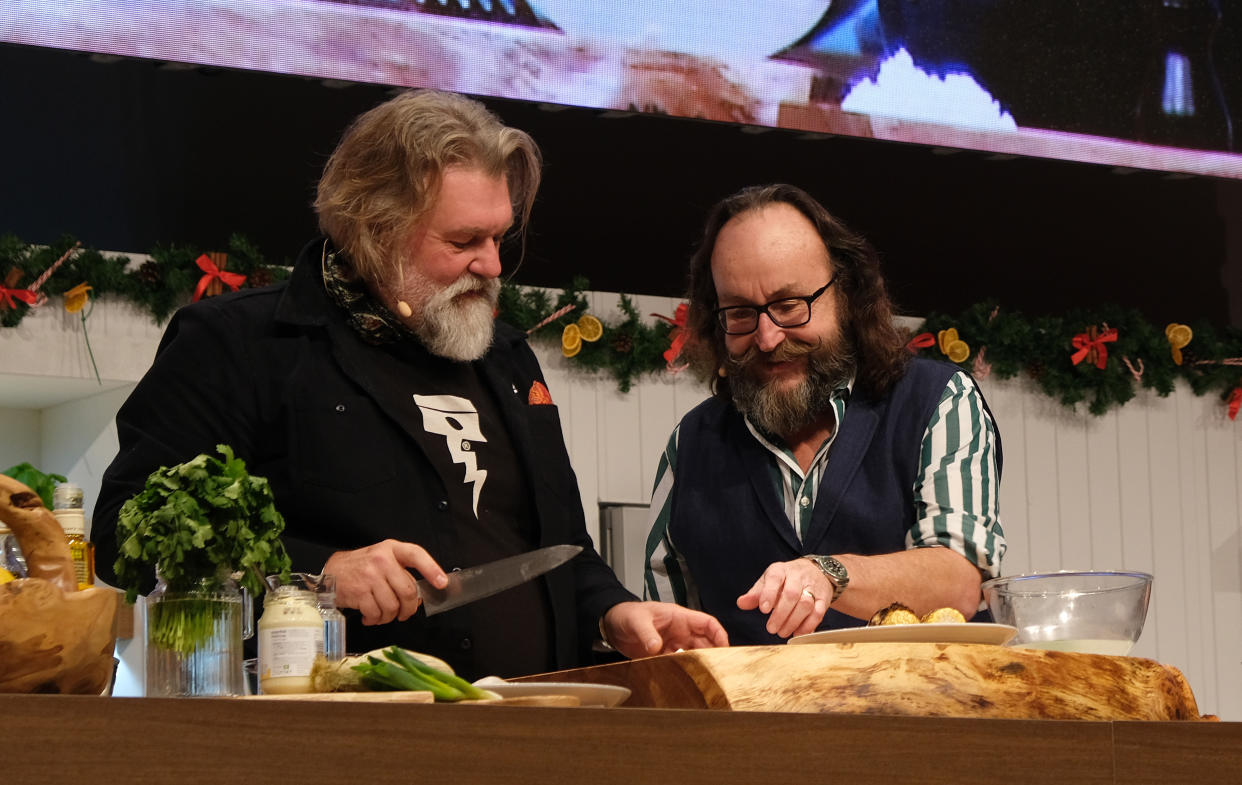 BIRMINGHAM - NOVEMBER 30: The Hairy Bikers at the BBC Good Food Show Winter 2019 held at the NEC on November 30, 2019 in England. 
(Photo by MelMedia/GI Images)
