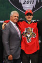 General Manager of the Year Award: Dale Tallon, Florida Panthers (left). (Photo by Bruce Bennett/Getty Images)