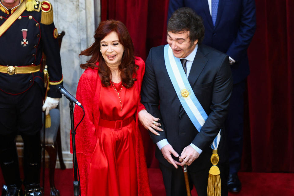 De broma con Cristina Fernández de Kirchner 