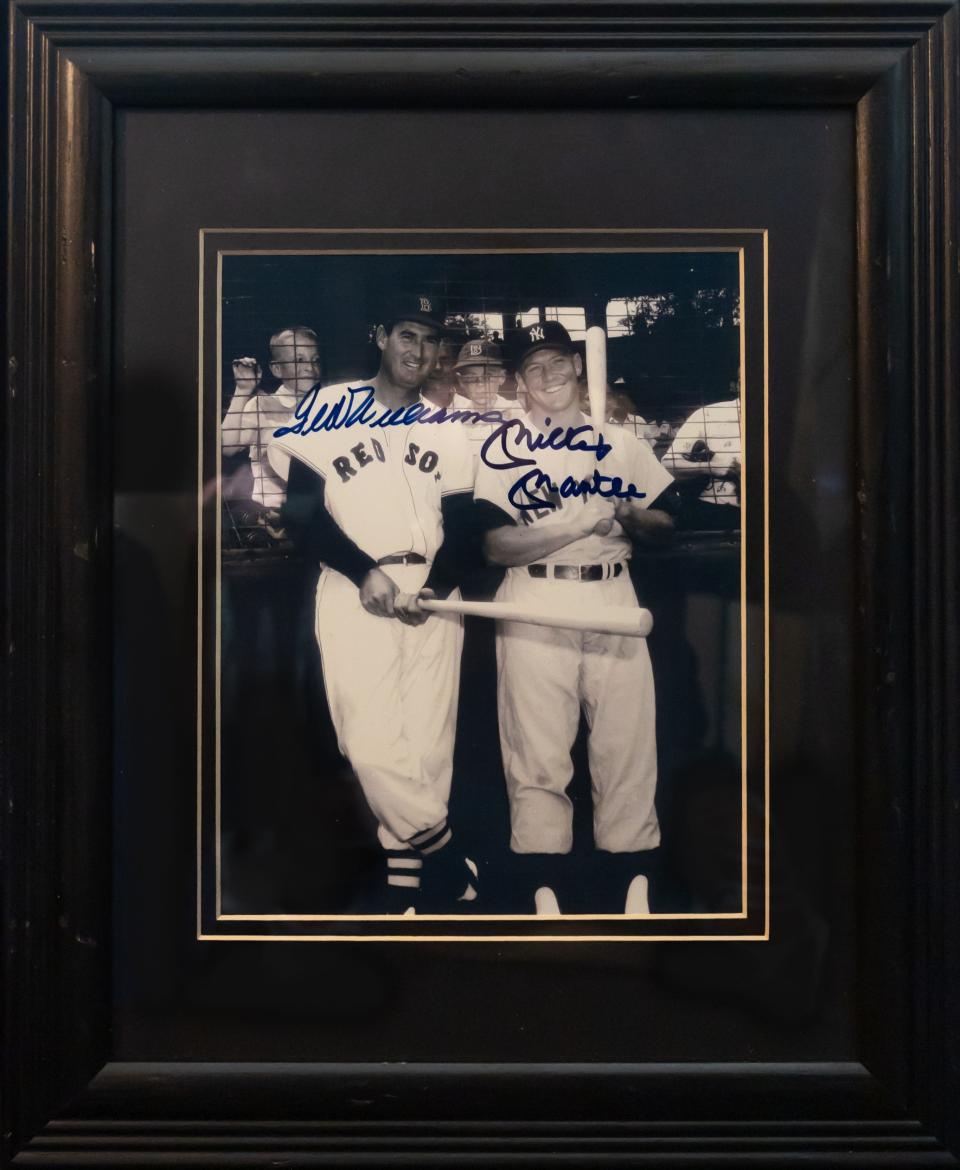 Ted Williams and Mickey Mantle signed photograph.