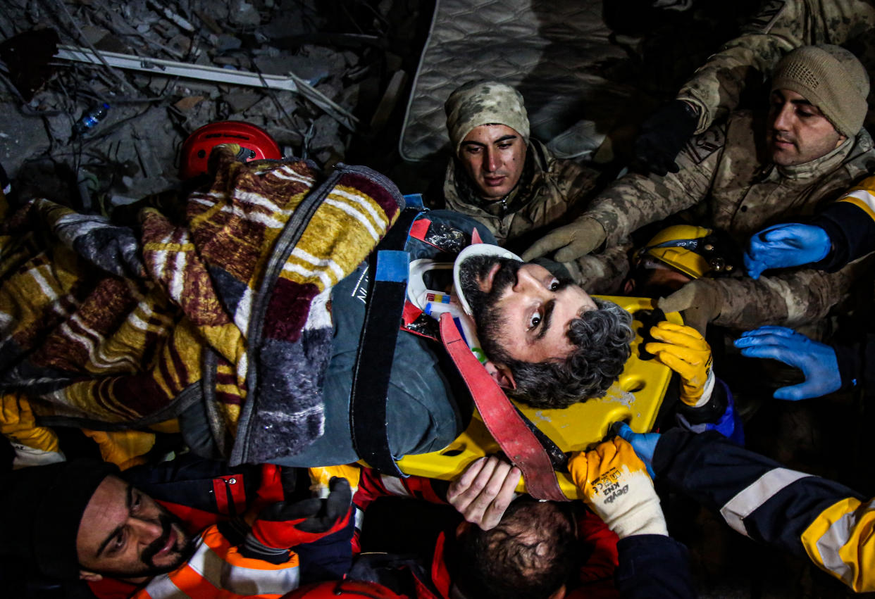 Oğuz Sarıbaş, rescued from the earthquake rubble 