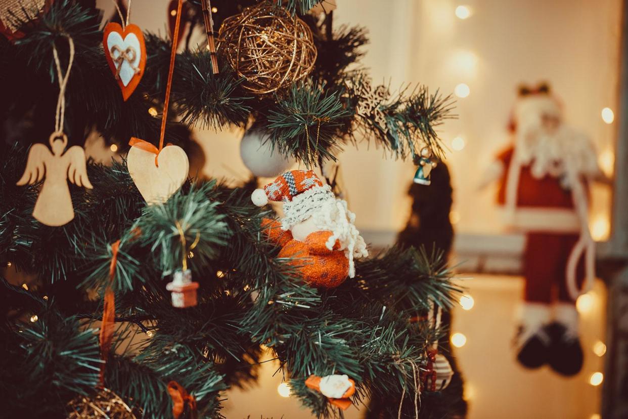 Festive disappointment: Children have been banned from decoration thier town's Christmas tree