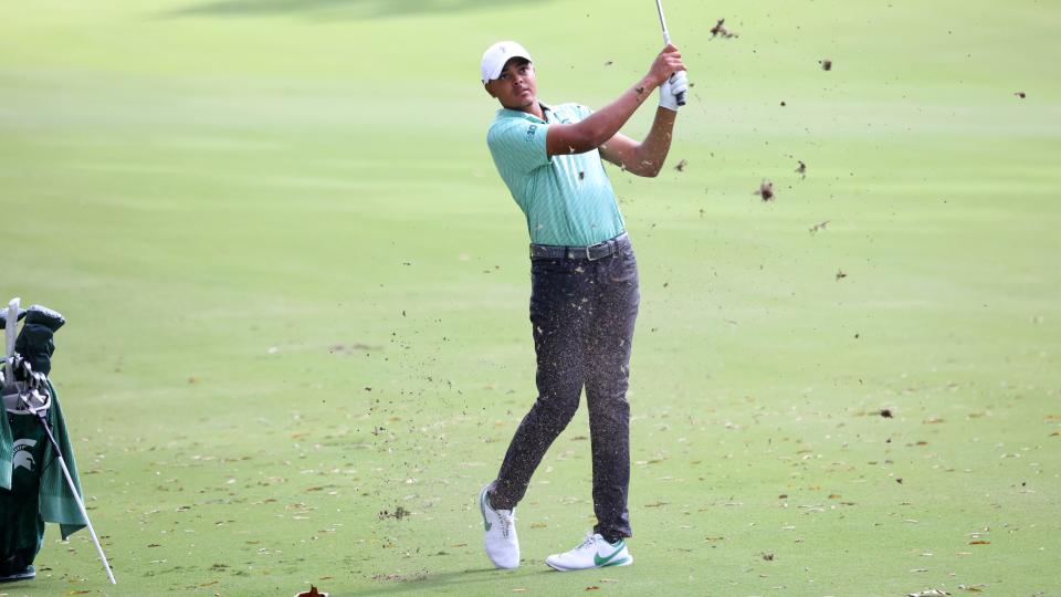 Michigan State golfer Troy Taylor competes at Eagle Point Golf Club in Wilmington, NC on October 21, 2022.