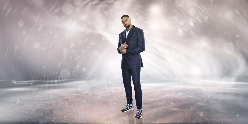 This image and the information contained herein is strictly embargoed until 00.01 Tuesday 11th January 2022

From Lifted Entertainment

Dancing on Ice: SR14 on ITV and ITV Hub

Pictured: Ashley Banjo.

This photograph is (C) ITV Plc and can only be reproduced for editorial purposes directly in connection with the programme or event mentioned above, or ITV plc. Once made available by ITV plc Picture Desk, this photograph can be reproduced once only up until the transmission [TX] date and no reproduction fee will be charged. Any subsequent usage may incur a fee. This photograph must not be manipulated [excluding basic cropping] in a manner which alters the visual appearance of the person photographed deemed detrimental or inappropriate by ITV plc Picture Desk.  This photograph must not be syndicated to any other company, publication or website, or permanently archived, without the express written permission of ITV Picture Desk. Full Terms and conditions are available on the website www.itv.com/presscentre/itvpictures/terms

For further information please contact:
james.hilder@itv.com / 0207 157 3052