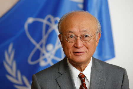 International Atomic Energy Agency (IAEA) Director General Yukiya Amano looks on during an interview with Reuters at the IAEA headquarters in Vienna, Austria September 26, 2017. REUTERS/Leonhard Foeger