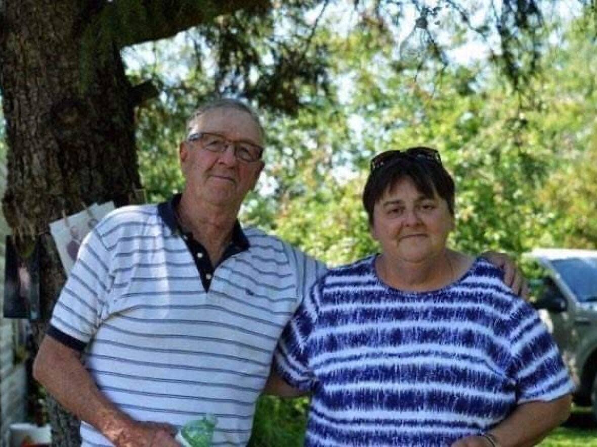 Martha Codner and her husband, Paddy, in a family photo. Codner, known affectionately as 'the Cod' or 'the Codmother,' worked as a nurse in Yellowknife for nearly 40 years, including 22 years in the Stanton ER.  (Submitted by Kendra Codner - image credit)