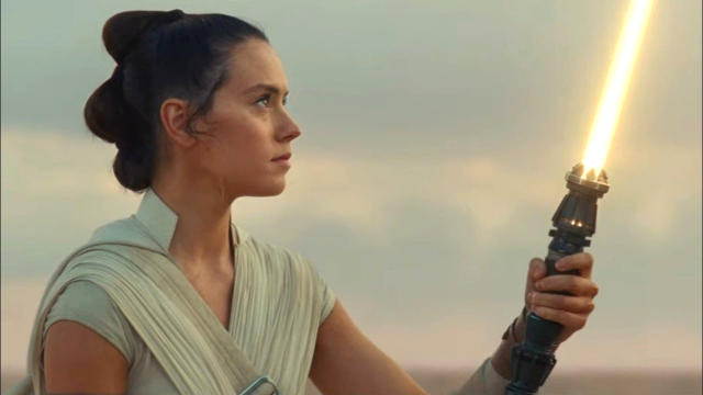 Daisy Ridley as Rey in the final moments of &#39;Star Wars: The Rise of Skywalker&#39;. (Credit: Disney/Lucasfilm)