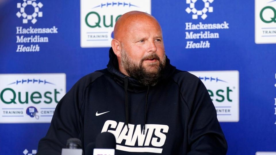 New York Giants head coach Brian Daboll speaks during a press conference at the Giants training center on Wednesday, May 31, 2023.