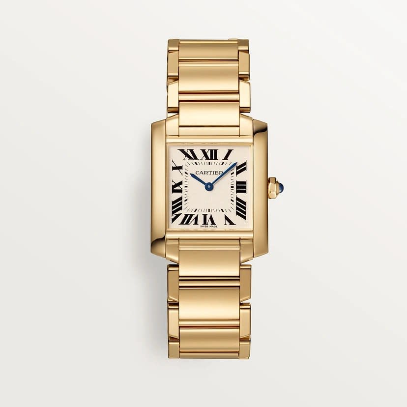 most expensive watches in the world, Princess Diana’s Gold Cartier Tank Française Watch, Priceless watch, princess diana's watch, Gold Cartier Tank Française Watch, Cartier Tank Française Watch