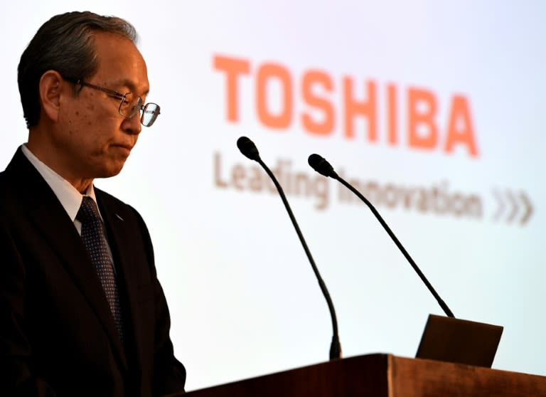 Toshiba chief executive Satoshi Tsunakawa dismissed the possibility of liquidating the troubled firm and blasted Western Digital's 'unfair interference' in the sale of its chip unit