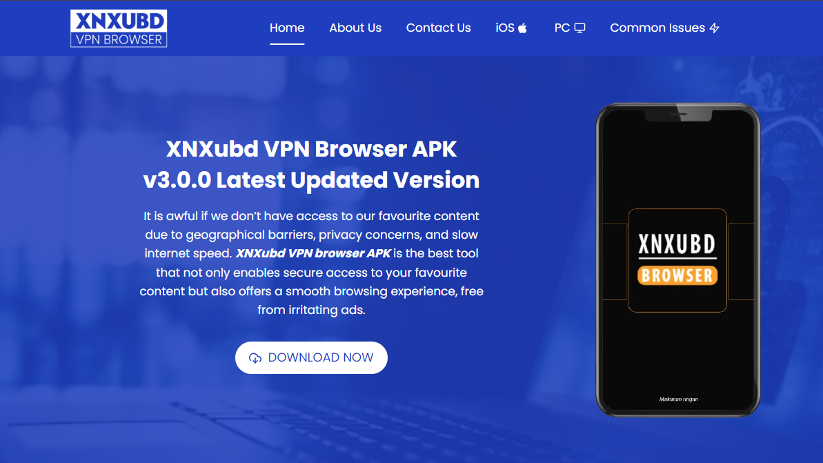  The XNXUBD home page. 