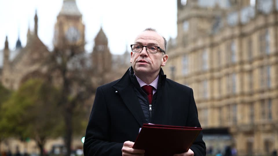 UK Secretary of State for Northern Ireland Chris Heaton-Harris pictured in London on Tuesday. - Henry Nicholls/AFP/Getty Images