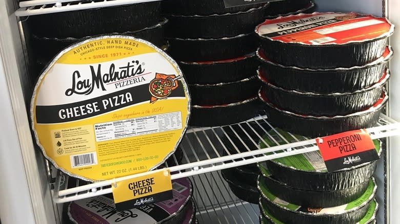 Lou Malnati's frozen cheese and pepperoni pizzas
