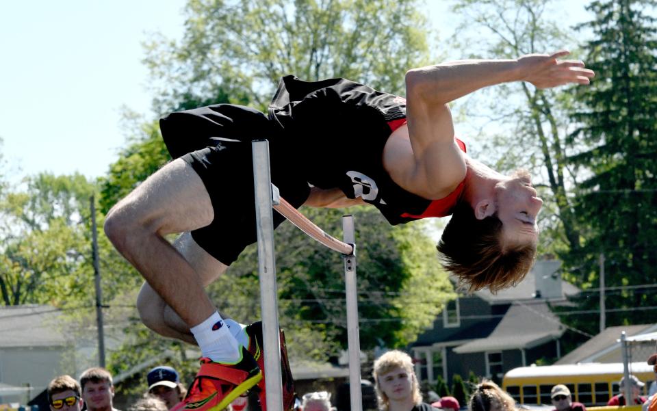 Rittman's Evan Rastorfer finished second in the high jump.