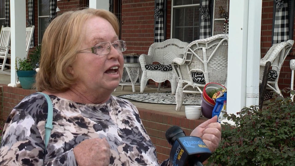 Brenda Howard says her neighbors’ dog was attacking her chickens.
