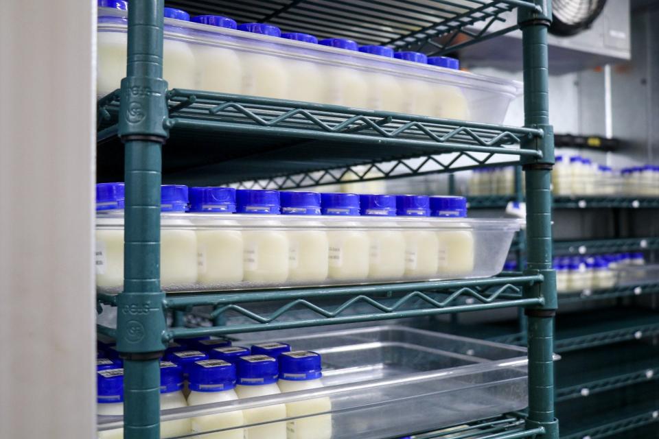 The OhioHealth Mothers' Milk Bank distributed about 3,600 gallons of donated breast milk last year; the bulk of it went to neonatal intensive care units in hospitals.