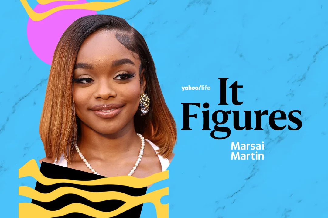 Photo illustration of Marsai Martin, with the words: Yahoo Life. It Figures. Marsai Martin.