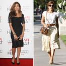 <b>Eva Mendes</b><br><br>The <i>Hitch</i> actress – and lucky girlfriend of Hollywood heartthrob Ryan Gosling – looked equally stunning on and off the red carpet this week. First, proving her fashion credentials at a screening of <i>Holy Motors</i> in LA, she wore a black, lace Dolce & Gabbana dress teamed with simple black Brian Atwood pumps and matching Sergio Rossi clutch. We loved her casual, 50s style too as she ran errands in LA (right). Does this girl have it all?<br><b><br>[Related: <a href="http://uk.lifestyle.yahoo.com/photos/this-week-s-10-best-dressed-celebrities-17-24-aug-slideshow/eva-mendes-photo-1345822591.html" data-ylk="slk:Eva Mendes - This week’s 10 best dressed celebrities 17-24 Aug;elm:context_link;itc:0;sec:content-canvas;outcm:mb_qualified_link;_E:mb_qualified_link;ct:story;" class="link  yahoo-link">Eva Mendes - This week’s 10 best dressed celebrities 17-24 Aug</a>]</b>